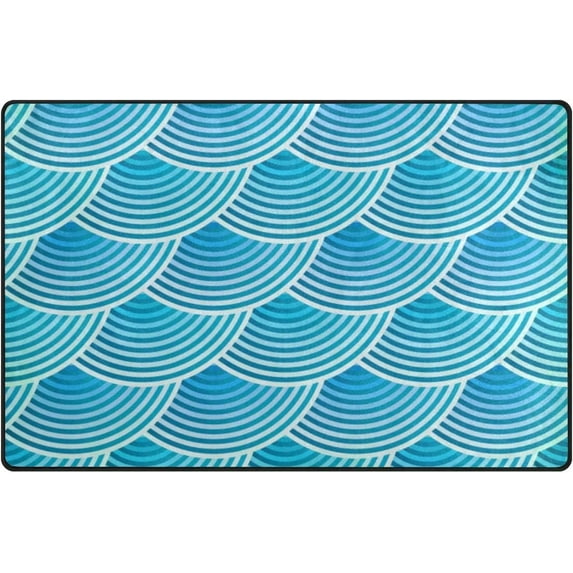 SKYSONIC Lightweight Carpet Mats Area Soft Rugs Floor Mat Doormat Decoration for Rooms Entrance 31 x 20 inches Gradient Scales