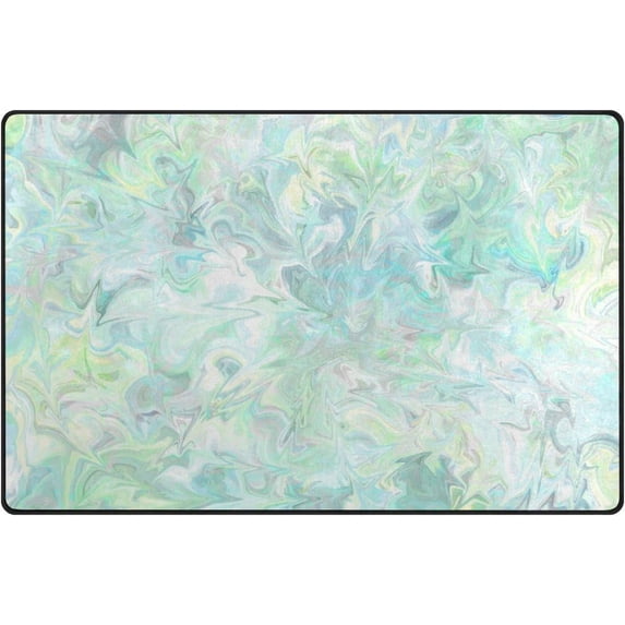 SKYSONIC Lightweight Carpet Mats Area Soft Rugs Floor Mat Doormat Decoration for Rooms Entrance 31 x 20 inches Mint Green Pastel
