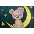 thumbnail image 1 of SKYSONIC Lightweight Carpet Mats Area Soft Rugs Floor Mat Doormat Decoration for Rooms Entrance 31 x 20 inches Mouse Girl Sitting On The Moon, 1 of 6