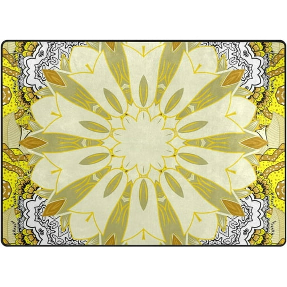 SKYSONIC Lightweight Carpet Mats Area Soft Rugs Floor Mat Rug Home Decoration for Kids Room Living Room 63 x 48 inches Abstract Neutral Color