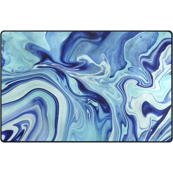 SKYSONIC Lightweight Non Slip Carpet Mats Area Soft Rugs Floor Mat Rug Decoration for Kids Room Living Room 60 x 39 inches Abstract Art