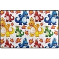 thumbnail image 1 of SKYSONIC Lightweight Soft Area Rugs Angry Dinosaurs Floor Mat for Kids Playing Room Hardwood Floor Living Room Nursery Rugs, 60x39 in, 1 of 6