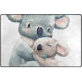 thumbnail image 1 of SKYSONIC Lightweight Soft Area Rugs Baby and Mom Koala with Wreath Floor Mat Doormat for for Rooms Entrance Hardwood Floor Living Room Nursery Rugs, 31x20 inch, 1 of 6