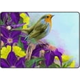 thumbnail image 1 of SKYSONIC Lightweight Soft Area Rugs Bird On Blooming Purple Flower Floor Mat for Kids Playing Room Hardwood Floor Living Room 72 x 48 inch Nursery Rugs, 1 of 6