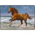 thumbnail image 1 of SKYSONIC Lightweight Soft Area Rugs Chestnut Horse Galloping On Shore Floor Mat for Kids Playing Room Hardwood Floor Living Room 60x39 inch Nursery Rugs, 1 of 6
