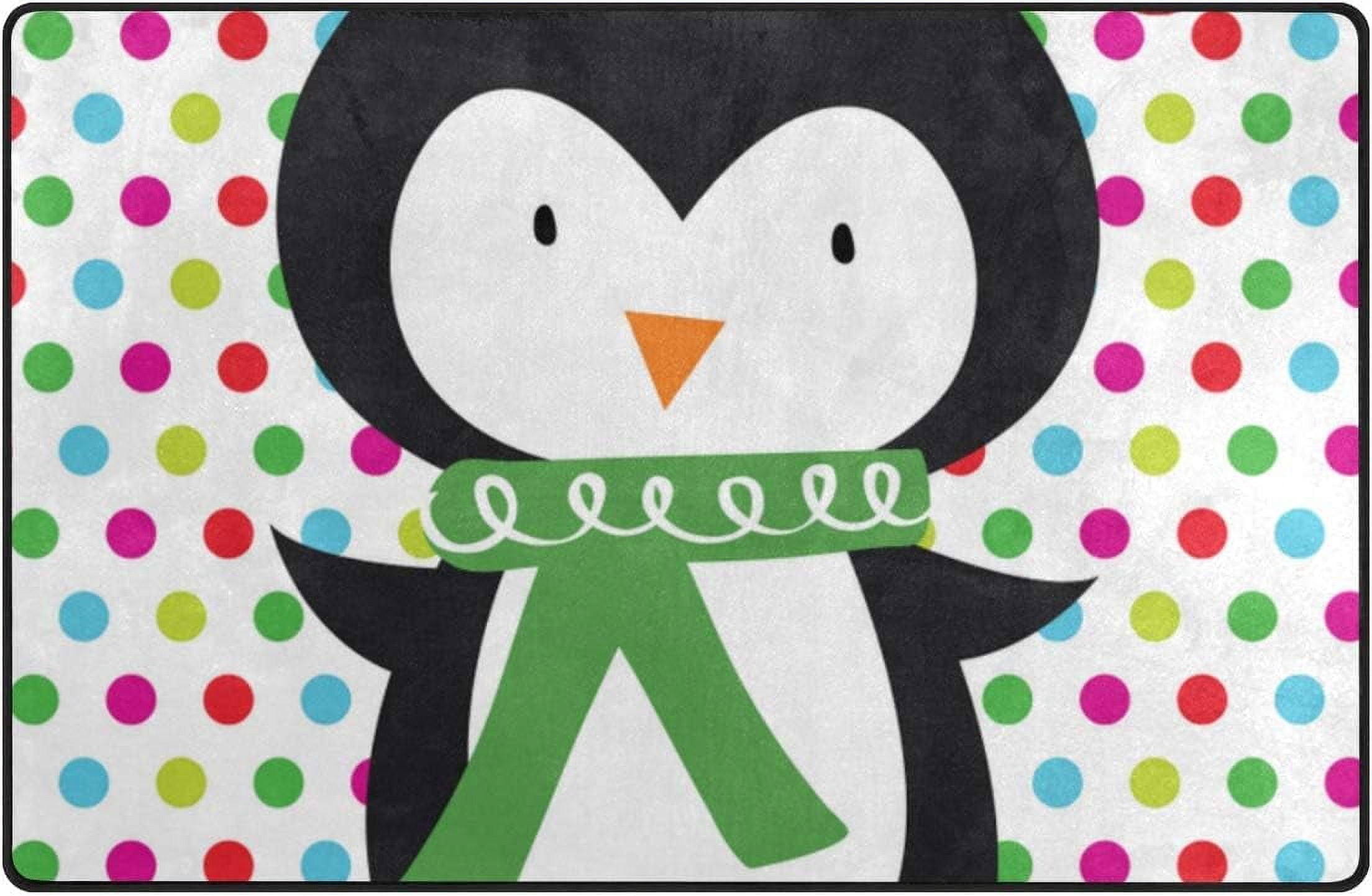 Kawaii Soft Penguin School Rug & Mat main image 1