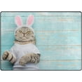 thumbnail image 1 of SKYSONIC Lightweight Soft Area Rugs Easter Cat with Rabbit Ears Floor Mat for Kids Playing Room Hardwood Floor Living Room 63x48 inch Nursery Rugs, 1 of 6