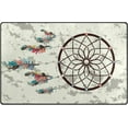 thumbnail image 1 of SKYSONIC Lightweight Soft Area Rugs Feathers and Beads Doodle Floor Mat for Kids Playing Room Hardwood Floor Living Room Nursery Rugs, 60x39 in, 1 of 6