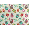thumbnail image 1 of SKYSONIC Lightweight Soft Area Rugs Happy Easter Ornaments Floor Mat for Kids Playing Room Hardwood Floor Living Room 80x58 inchNursery Rugs, 1 of 6