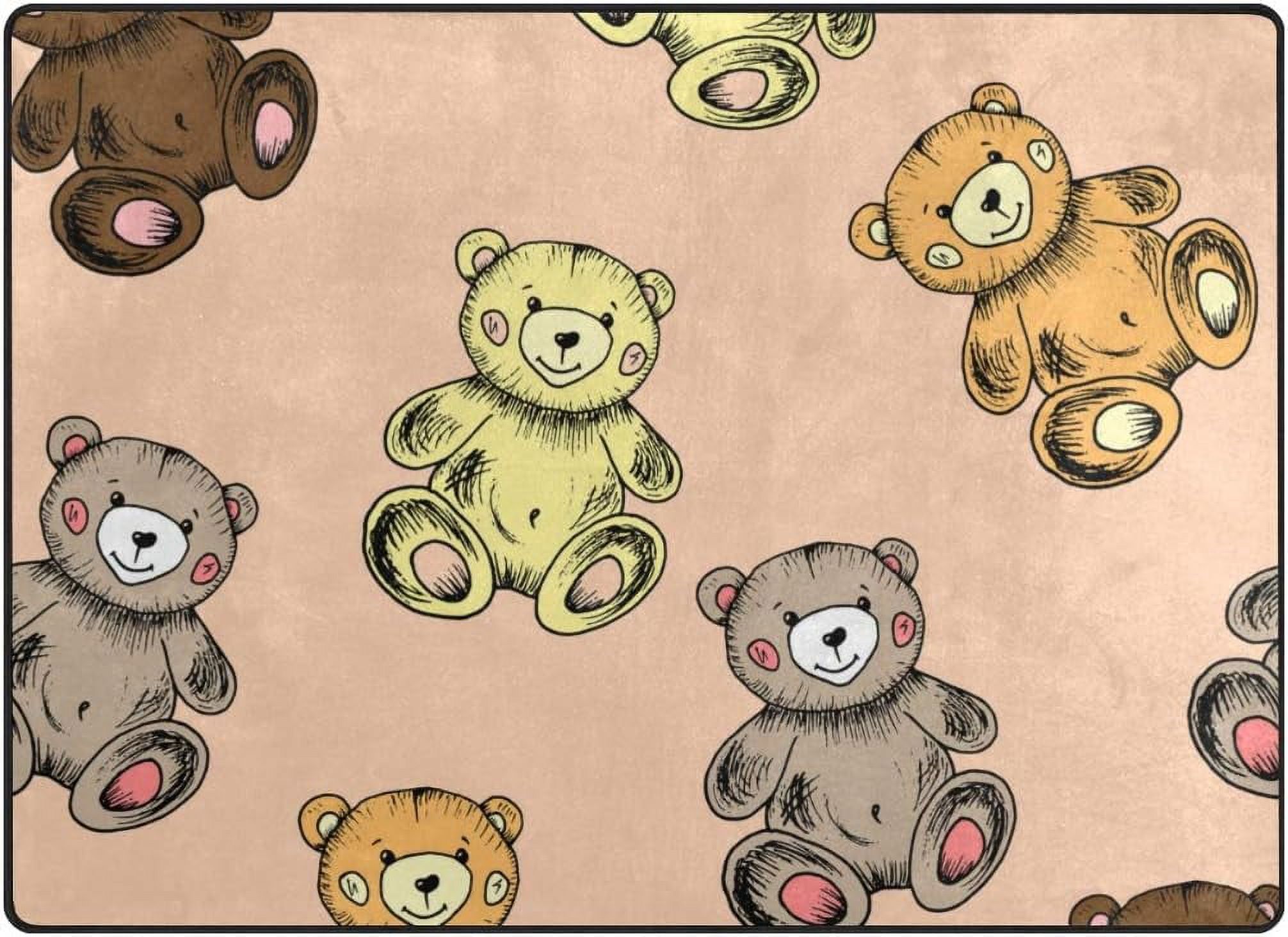 Background Toy Rug SKYSONIC Lightweight Soft Area Rugs Picture of The Toy Bears Floor Mat ...