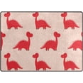 thumbnail image 1 of SKYSONIC Lightweight Soft Area Rugs Red Dinosaurs Floor Mat for Kids Playing Room Hardwood Floor Living Room 80x58 inchNursery Rugs, 1 of 6