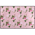 thumbnail image 1 of SKYSONIC Lightweight Soft Area Rugs Roses White Dots Floor Mat Doormat for for Rooms Entrance Hardwood Floor Living Room Nursery Rugs, 31x20 inch, 1 of 6