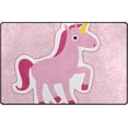 thumbnail image 1 of SKYSONIC Lightweight Soft Area Rugs Unicorn On Pink Floor Mat Doormat for for Rooms Entrance Hardwood Floor Living Room Nursery Rugs, 31x20 inch, 1 of 6