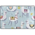 thumbnail image 1 of SKYSONIC Llama Cactus Pattern Area Rug Carpet for Living Room Bedroom 48"x63" Light Weight Polyester Fabric, 1 of 6