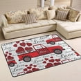 thumbnail image 1 of SKYSONIC Love Heart Truck Non-Slip Area Rug, Floor Carpet Comfort Floor Mats Decor for Indoor Front Porch,Living Room, Bedroom,Kitchen,72"x48", 1 of 5