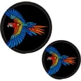 thumbnail image 1 of SKYSONIC Macaw Bird Colorful Pot Holders Trivets, 2 Pcs Heat Resistant Trivets,Vintage Theme Retro Cotton Thread Weave Mats for Hot Pads Pans Pot Bowl Teapot for Kitchen Decor, 1 of 7