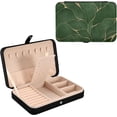 thumbnail image 1 of SKYSONIC Marble Texture Travel Jewelry Box PU Leather Jewelry Organizer Ideal Gift for Women Girls, Portable Mini Jewelry Travel Case for Earrings Rings Necklaces Bracelets, 1 of 7
