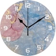 thumbnail image 1 of SKYSONIC Marble Texture Wall Clock 10 Inch Silent Non Ticking Round Clock Oil Painting Clock Easy to Read Clock for Living Room Bedroom Bathroom Home Decor, 1 of 7