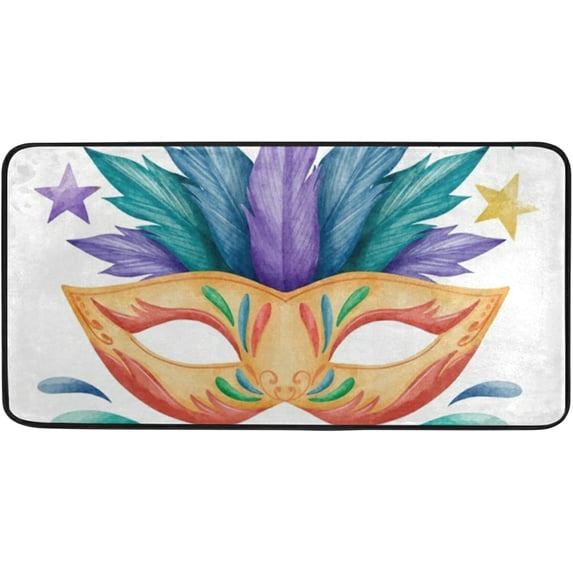 SKYSONIC Mardi Gras Kitchen Rug Anti Fatigue Non-Slip Bath Rug Entryway Doormats Runner Comfort Mat 39 x 20 Inch