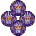 thumbnail image 1 of SKYSONIC Mardi Gras Round Placemats for Dining Table Non-Slip Heat-Resistant Polyester Table Mats 4 pack Washable Table Mats for Kitchen Dining Table Decoration, 1 of 5