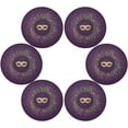 thumbnail image 1 of SKYSONIC Mardi Gras Round Placemats for Dining Table Non-Slip Heat-Resistant Polyester Table Mats Set of 6 Washable Table Mats for Kitchen Dining Table Decoration, 1 of 5