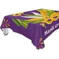 thumbnail image 1 of SKYSONIC Mardi Gras Tablecloth Waterproof Washable Polyester Square Table Cover Durable Tablecloth for Kitchen Dining Table Party Decor (54 X 72 Inch), 1 of 7