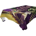 thumbnail image 1 of SKYSONIC Mardi Gras Tablecloth Waterproof Washable Polyester Square Table Cover Durable Tablecloth for Kitchen Dining Table Party Decor (60 X 108 Inch), 1 of 7