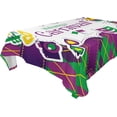thumbnail image 1 of SKYSONIC Mardi Gras Tablecloth Waterproof Washable Polyester Square Table Cover Durable Tablecloth for Kitchen Dining Table Party Decor (60 X 60 Inch), 1 of 7