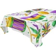 thumbnail image 1 of SKYSONIC Mardi Gras Tablecloth Waterproof Washable Polyester Square Table Cover Durable Tablecloth for Kitchen Dining Table Party Decor (60 X 90 Inch), 1 of 7
