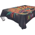 thumbnail image 1 of SKYSONIC Mardi Gras Tablecloth Waterproof Washable Polyester Square Table Cover Durable Tablecloth for Kitchen Dining Table Party Decor (60 X 90 Inch), 1 of 7