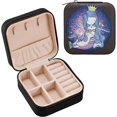 thumbnail image 1 of SKYSONIC Mermaid Travel Jewelry Box PU Leather Jewelry Organizer Ideal Gift for Women Girls, Portable Mini Jewelry Travel Case for Stud Earrings Rings Necklaces Bracelets, 1 of 7