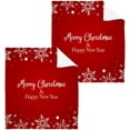 thumbnail image 1 of SKYSONIC Merry Christmas Washcloths Set of 4, Highly Absorbent Soft Cotton Fingertip Towels for Bathroom, Kitchen, Gym, Spa, Home Decor, 12 x 12 Inch, 1 of 7