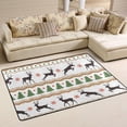 thumbnail image 1 of SKYSONIC Merry Xmas Reindeer Non-Slip Area Rug, Christmas Firs Tree Floor Carpet Comfort Floor Mats Decor for Indoor Front Porch Living Room Bedroom Kitchen, 36"x24", 1 of 5