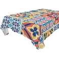 thumbnail image 1 of SKYSONIC Mexican Talavera Tablecloth Waterproof Washable Polyester Square Table Cover Durable Tablecloth for Kitchen Dining Table Party Decor (60 X 120 Inch), 1 of 7
