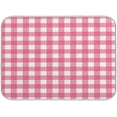thumbnail image 1 of SKYSONIC Microfiber Dish Drying Mat, Buffalo Check Plaid Absorbent Dish Drying Rack Pads Kitchen Counter Mat 18"X24" Pink White Tartan Pattern Checkered Heat Resistant Sink Mat Dish Draining Mat, 1 of 6