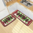 thumbnail image 1 of SKYSONIC Monster Predatory Jaws Kitchen Mats Set of 2 Scary Slime Floor Runner Rug Anti Fatigue Non Slip Comfort Mat 19.7x27.6 Inch + 19.7x47.2 Inch for Living Room Laundry Room Hallway, 1 of 7