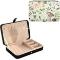 thumbnail image 1 of SKYSONIC Mushroom Travel Jewelry Box PU Leather Jewelry Organizer Ideal Gift for Women Girls, Portable Mini Jewelry Travel Case for Earrings Rings Necklaces Bracelets, 1 of 7