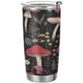 thumbnail image 1 of SKYSONIC Mushrooms Tumbler Stainless Steel Double Wall Vacuum Reusable Insulated Mug with Straw and Built-in Coaste for Cold and Hot Beverages, 20oz, 1 of 7