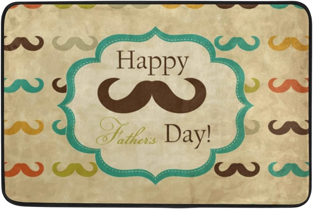 Mustache Rug SKYSONIC Mustache for Father's Day Area Rug Pad 23.6x15.7 inch, 100% ...