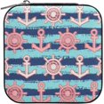 thumbnail image 1 of SKYSONIC Nautical Pattern Leather Jewelry Box,Portable Mini Jewelry Case Traveling Jewelry Organizer for Rings Necklaces Bracelets Earrings, 1 of 7
