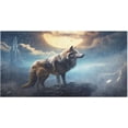 thumbnail image 1 of SKYSONIC Night Wolf Pattern Kitchen Mats 20"x39" Absorbent Non Slip Runner Rug Machine Washable Kitchen Floor Mat for Home Bathroom Door, 1 of 7