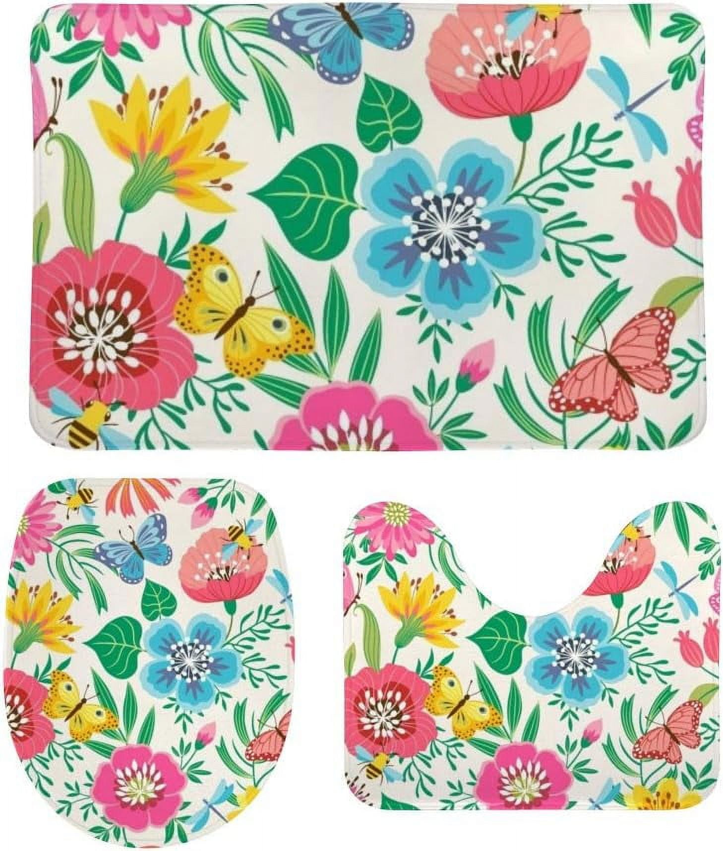 Sunrise Bloom Non-Slip Bath Rug main image 0