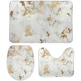 thumbnail image 1 of SKYSONIC Non-Slip 3 Piece Bathroom Rug Set Gold Black Marble Soft Contour Rug + Toilet Lid Cover + Bath Mat Bathroom Decor, 1 of 6