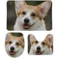 thumbnail image 1 of SKYSONIC Non-Slip 3 Piece Bathroom Rug Set Smiling Pembroke Welsh Corgi Dog Soft Contour Rug + Toilet Lid Cover + Bath Mat for Bathroom Decor, 1 of 6