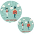 thumbnail image 1 of SKYSONIC Nutcrackers Dancer Pot Holders Trivets, 2 Pcs Heat Resistant Trivets,Christmas Light Bulb Cotton Thread Weave Mats for Hot Pads Pans Pot Bowl Teapot for Kitchen Decor, 1 of 7