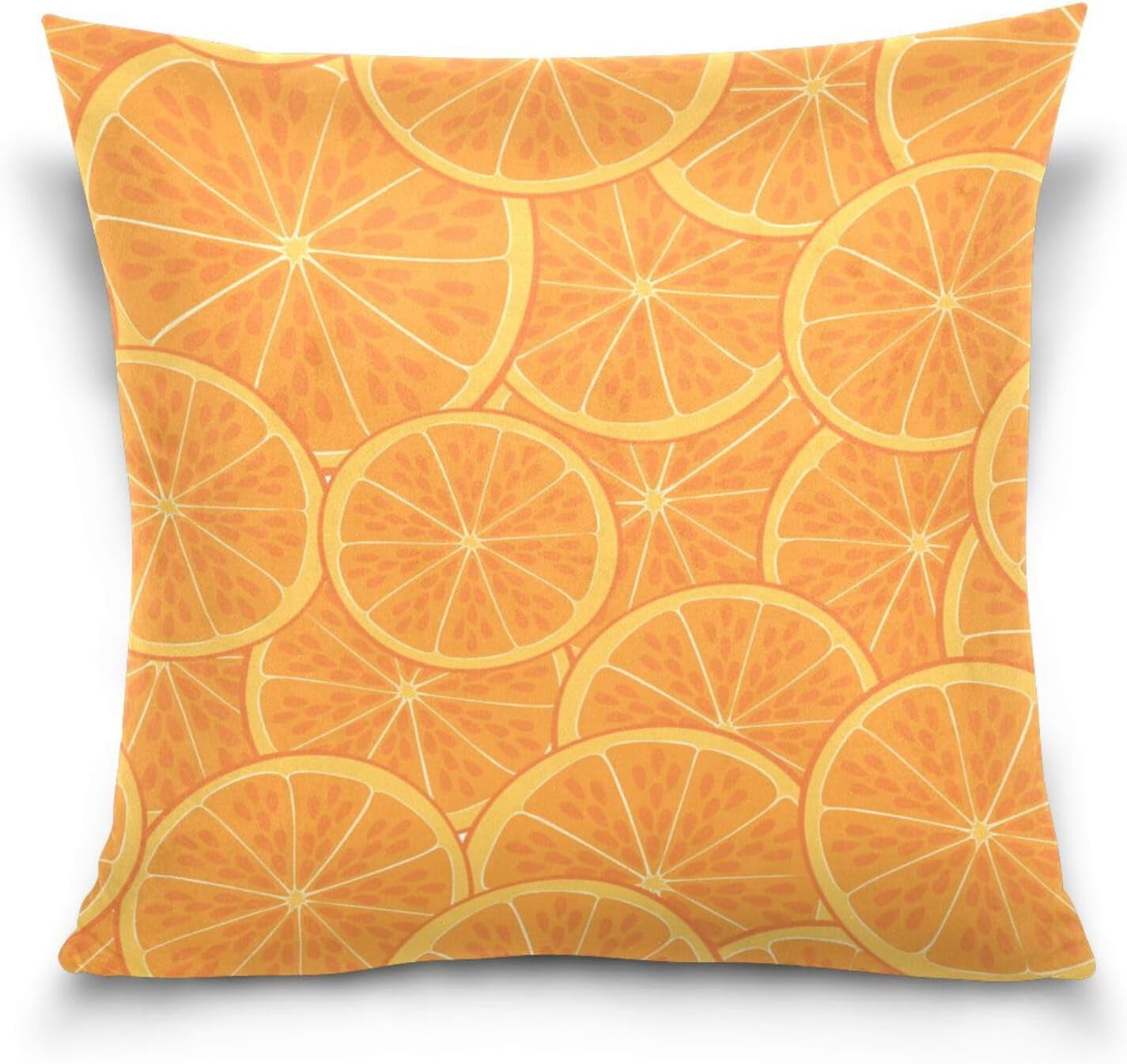 SKYSONIC Orange Fruit Pillow Cover 20 x 20 Inch, Soft Decorative