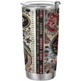 thumbnail image 1 of SKYSONIC Paisley Tumbler Stainless Steel Double Wall Vacuum Reusable Insulated Mug with Straw and Built-in Coaste for Cold and Hot Beverages, 20oz, 1 of 7