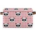 thumbnail image 1 of SKYSONIC Panda Laundry Basket Collapsible Laundry Hamper Clothes Toys Storage Bin with Handles, 1PC, 1 of 7
