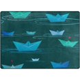thumbnail image 1 of SKYSONIC Paper Boats On Water Sea Lightweight Carpet Mats Area Soft Rugs Floor Mat Rug Home Decoration for Kids Room Living Room 63 x 48 inches, 1 of 6