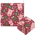 thumbnail image 1 of SKYSONIC Pattern with Pigs Baby Muslin Washcloths Face Towel, 3 PCS Happy New Year Burp Cloths Cotton Wipes Infant Wash Cloth for Newborn Boys Girls 12"x12", 1 of 7